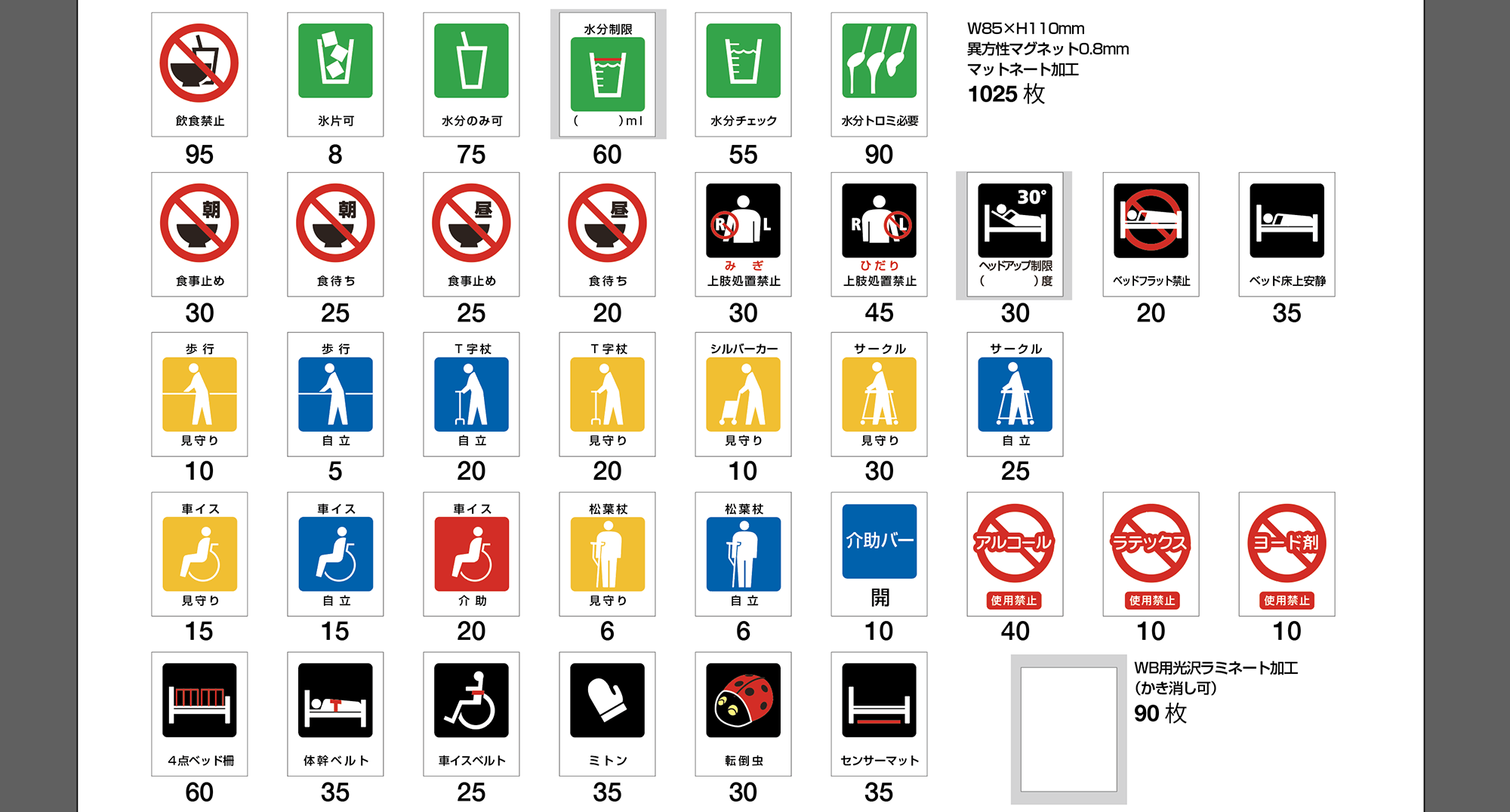 医療看護支援ピクトグラム仕様書例